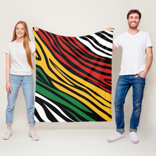 Black History Month-patroon Fleece Deken (In situ)