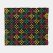Black History Month Pattern Fleece Deken (Voorkant (Horizontaal))