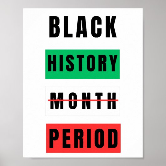 Black History Month Period Poster (Voorkant)