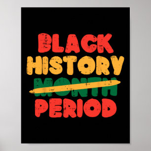 Black History Month Periode Afro-Amerikaanse Vrouw Poster