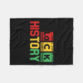 Black History Month Periodic Element Table Afrikaa Fleece Deken (Voorkant (Horizontaal))