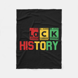 Black History Month Periodic Element Table Afrikaa Fleece Deken