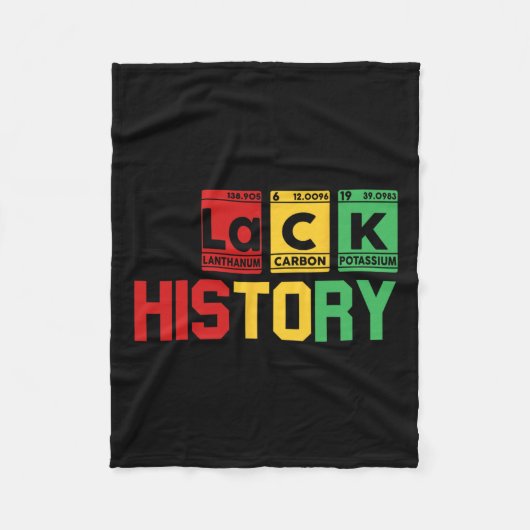 Black History Month Periodic Element Table Afrikaa Fleece Deken (Voorkant)