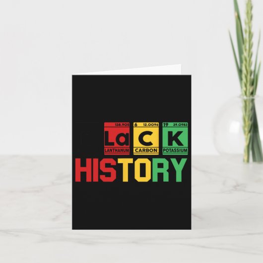 Black History Month Periodic Element Table Afrikaa Kaart (Voorkant)