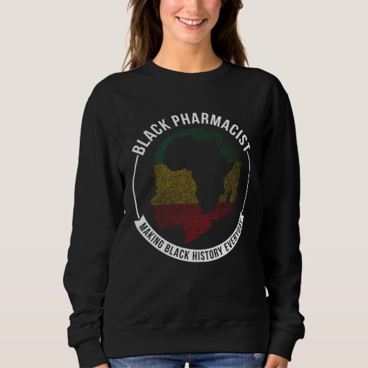 Black History Month Pharmacist Flag African Americ Trui (Voorkant)