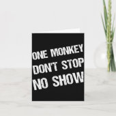 Black History Month Phrases One Monkey Don't Stop  Kaart (Voorkant)