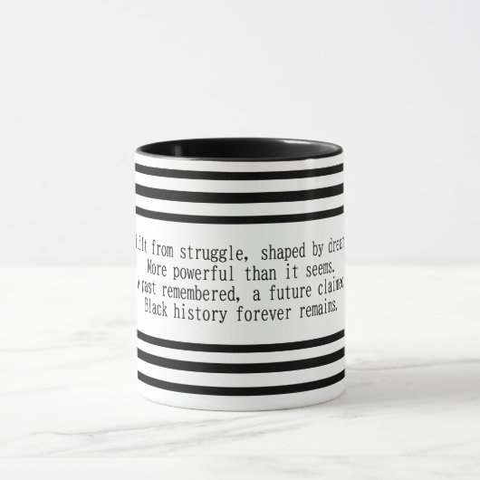 Black History Month Poem Mug Mok (Midden)