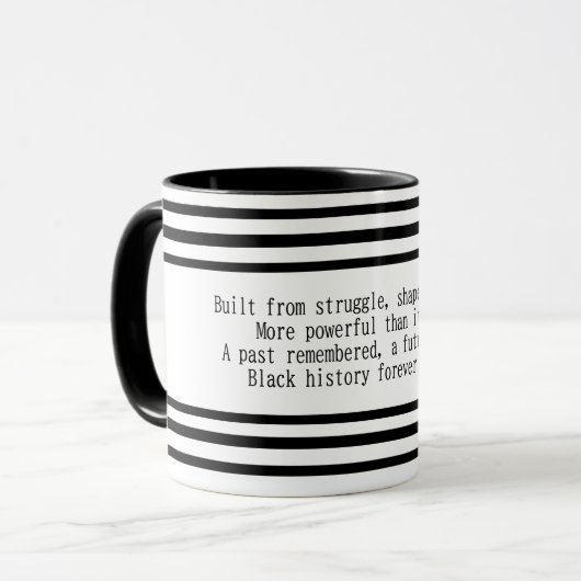 Black History Month Poem Mug Mok (Voorkant links)