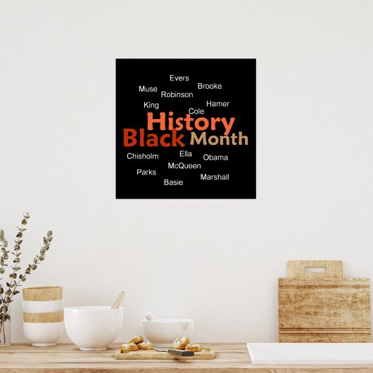 BLACK HISTORY MONTH POSTER Print (Keuken)