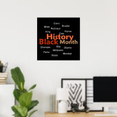 BLACK HISTORY MONTH POSTER Print (Thuiskantoor)