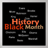 BLACK HISTORY MONTH POSTER Print (Voorkant)
