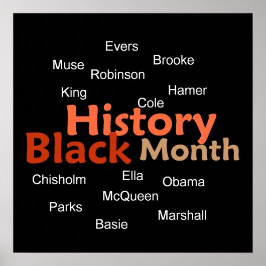 BLACK HISTORY MONTH POSTER Print (Voorkant)