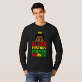 Black History Month Prince African Melanin Boy Tod T-shirt (Voorkant volledig)