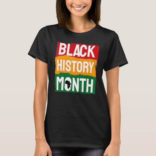 Black History Month Proud Black Afro African Pride T-shirt (Voorkant)