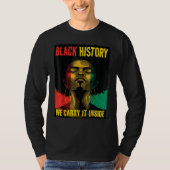 Black History Month Queen Melanin Afro African Pri T-shirt (Voorkant)