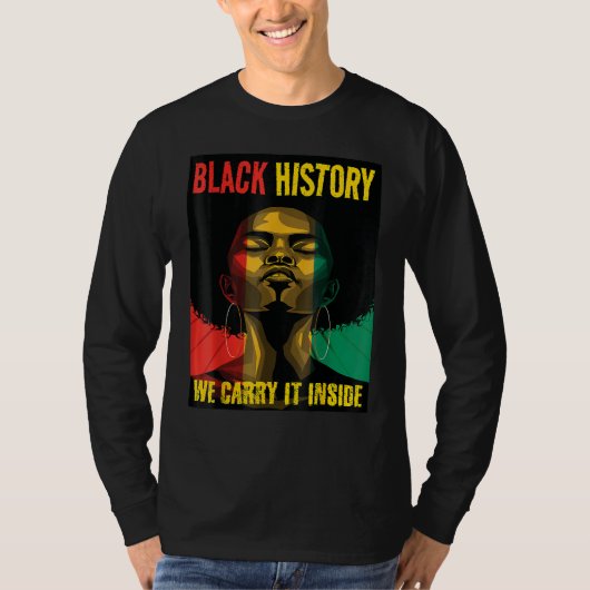 Black History Month Queen Melanin Afro African Pri T-shirt (Voorkant)
