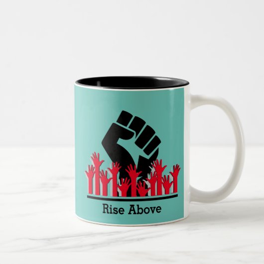 Black History Month RISE BOVEN Tweekleurige Koffiemok (Rechts)
