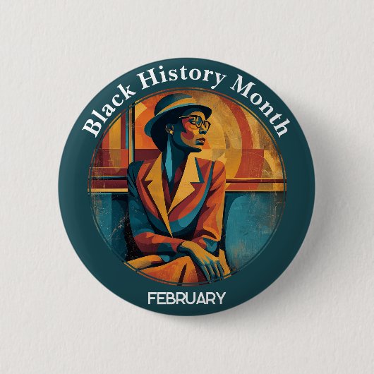 Black History Month Rosa Parks Pinback Button (Voorkant)