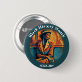Black History Month Rosa Parks Pinback Button (Voorkant /achterkant)