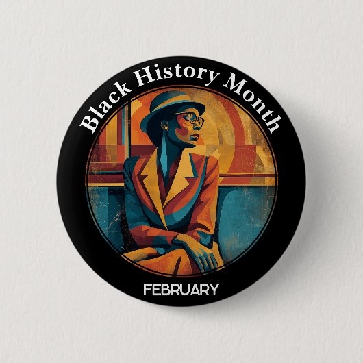 Black History Month Rosa Parks Pinback Button (Voorkant)