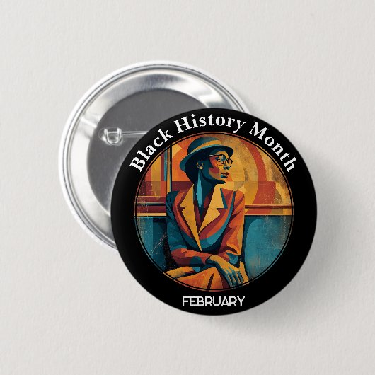 Black History Month Rosa Parks Pinback Button (Voorkant /achterkant)