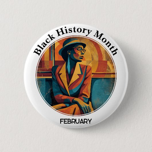 Black History Month Rosa Parks Pinback Button (Voorkant)