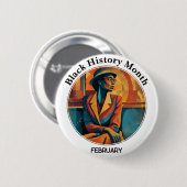 Black History Month Rosa Parks Pinback Button (Voorkant /achterkant)