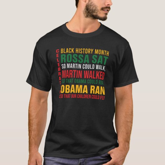 Black History Month Rosa Sat So Martin Could Walk T-shirt (Voorkant)