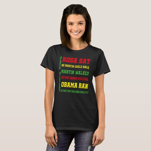 Black History Month Rosa Sat So Martin Could Walk T-shirt (Voorkant volledig)