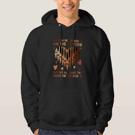 Black History Month Same Heart Inside African Prid Hoodie (Voorkant)
