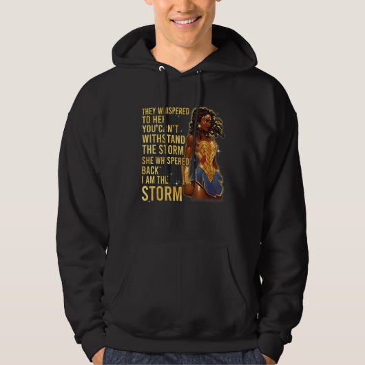 Black History Month Shirt African Woman Afro I Am  (Voorkant)