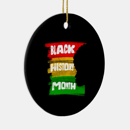 Black History Month Silhouette Keramisch Ornament (Rechts)