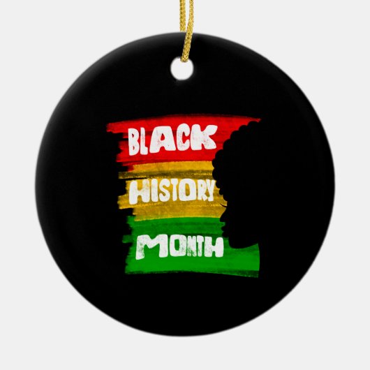 Black History Month Silhouette Keramisch Ornament (Voorkant)