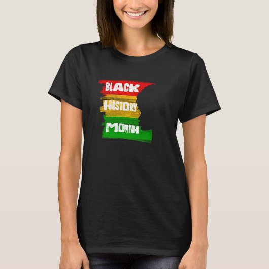 Black History Month Silhouette T-shirt (Voorkant)