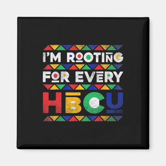 Black History Month Steun Ik Elke Hbcu Van Harte Magneet (Voorkant)