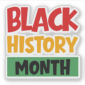 Black History Month Sticker (Voorkant)