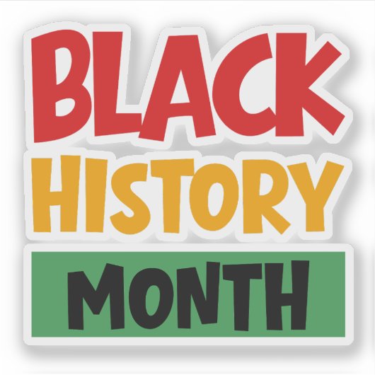 Black History Month Sticker (Voorkant)