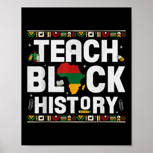 Black History Month Teach kaart Afrikaanse trots l Poster