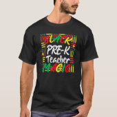 Black History Month Tees Black Pre-K Teacher Magic (Voorkant)