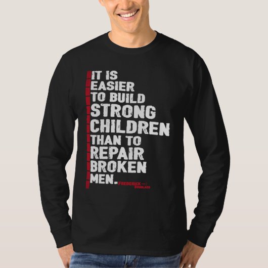 Black History Month Tees Frederick Douglass Quote  (Voorkant)