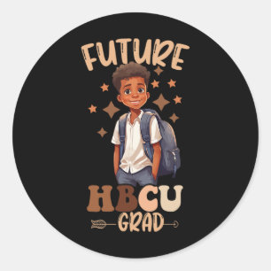 Black History Month Toekomstige HBCU Afstudeerder Ronde Sticker