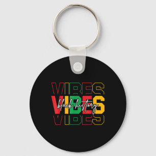 Black History Month vibes kleurrijke Afrikaanse Am Sleutelhanger