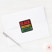 Black History Month Vierkante Sticker (Envelop)