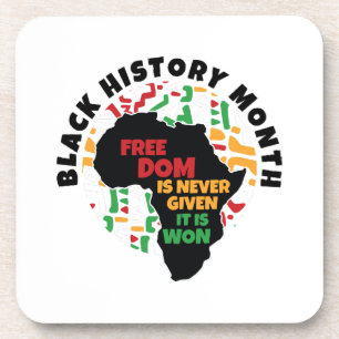 Black History Month Vrijheid wordt nooit gegeven, Bier Onderzetter