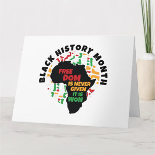 Black History Month Vrijheid wordt nooit gegeven, Kaart