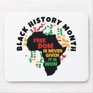Black History Month Vrijheid wordt nooit gegeven, Muismat