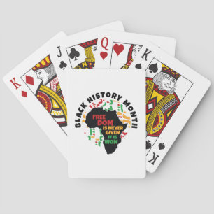 Black History Month Vrijheid wordt nooit gegeven,  Pokerkaarten