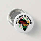 Black History Month Vrijheid wordt nooit gegeven,  Ronde Button 3,2 Cm (Voorkant /achterkant)