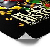 Black History Month Vrouwen Black Geschiedenis Bre Poster (Hoek)