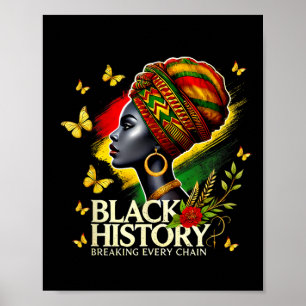 Black History Month Vrouwen Black Geschiedenis Bre Poster